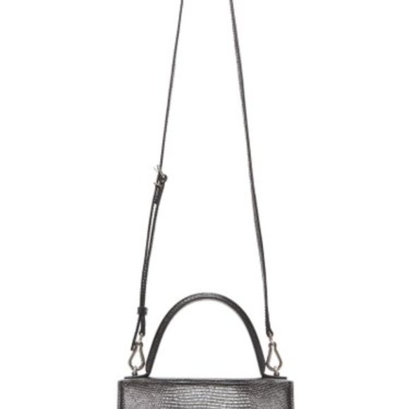 Balenciaga Sharp XS Lizard-Effect Leather Bag Blac - Picture 6 of 6